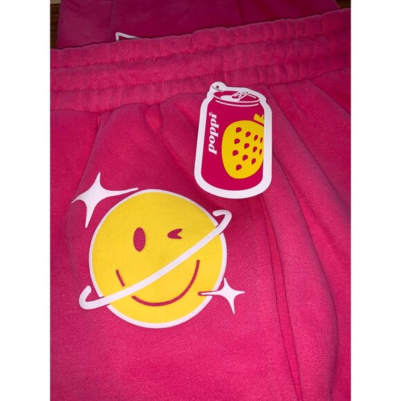 Poppi Womens Serving Flavor Print Pink Jogger Sweatpants With Pockets Size Large - Picture 13 of 13